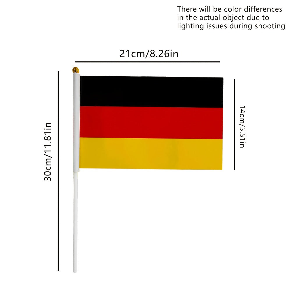 3pcs Portable Hand-Waving Flags for Sports Fans and Events