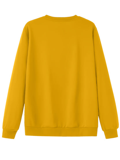 Men'S Happy New Year Sweatshirt - Light Grey with Orange Lettering - Regular Fit Crewneck Pullover for New Year'S Eve, NYE Parties & Casual Attire - Non-Permanent Celebration Sweater for Everyday & Special Occasions, New Year