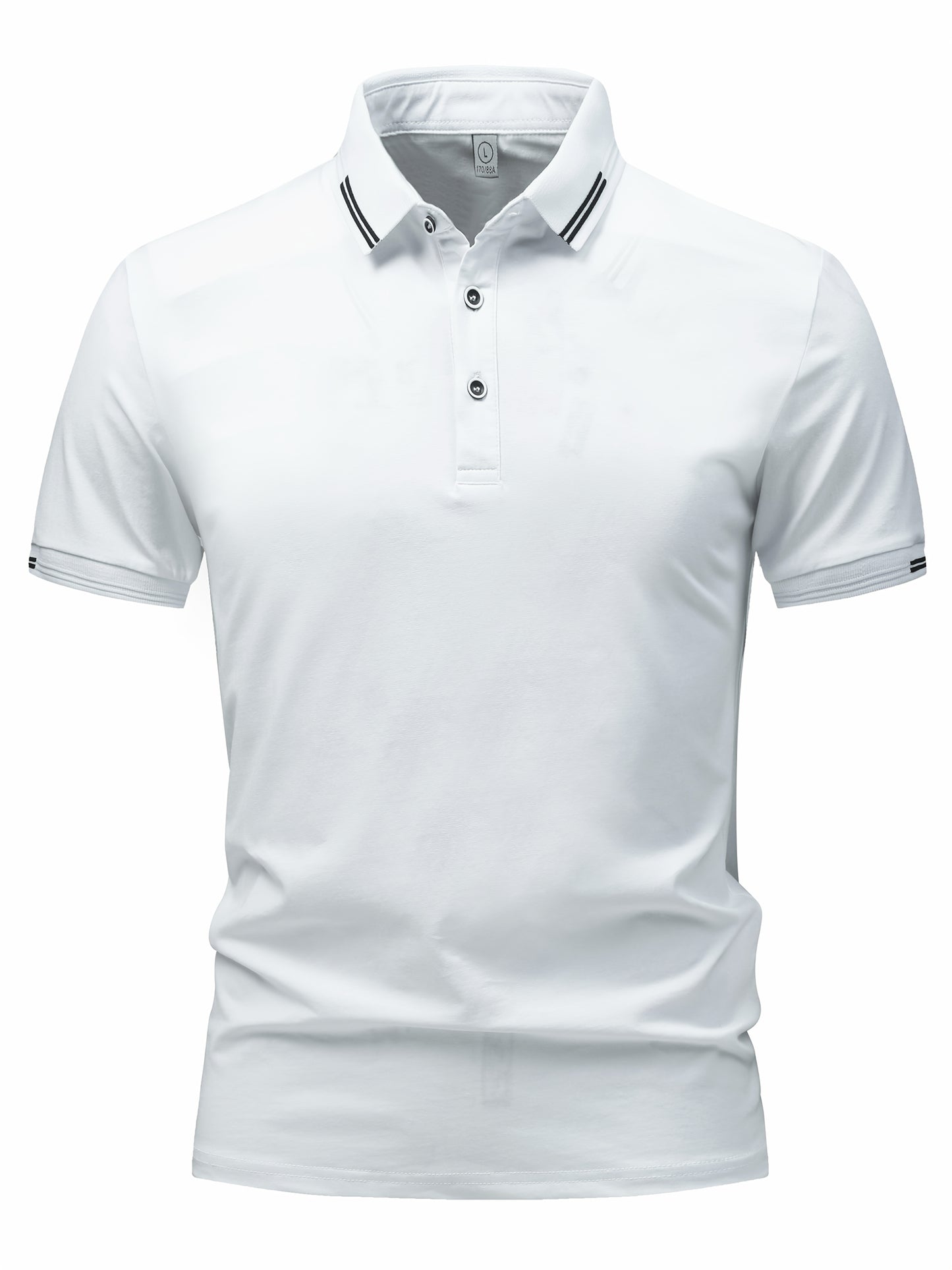 Men's Lightweight Cotton Stretch Business Shirt with Lapel Collar