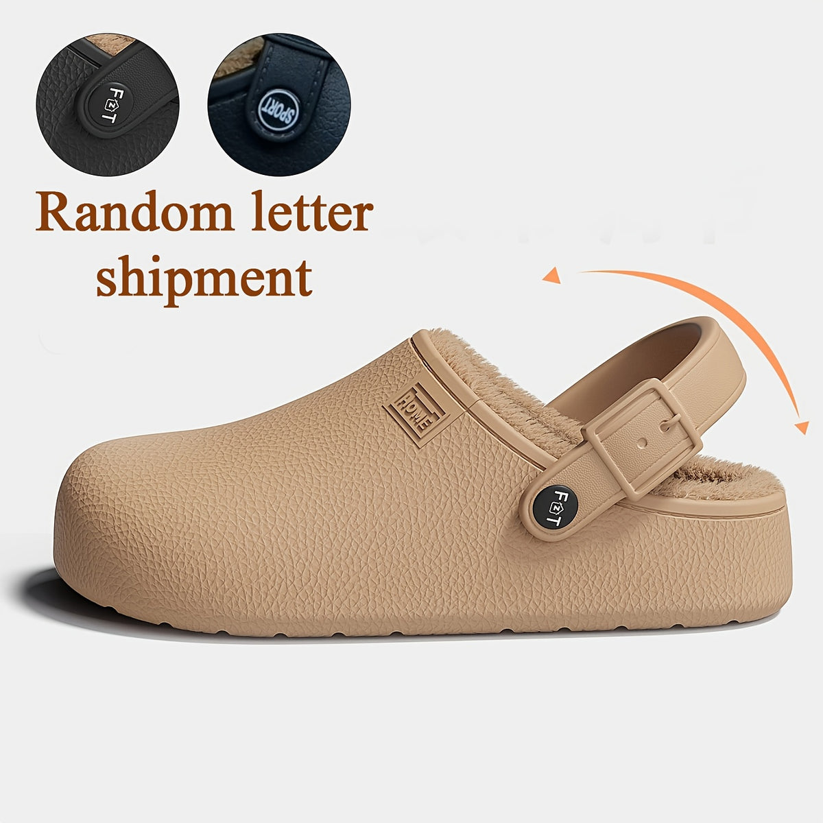 Men's Casual Unisex Slippers with Plush Lining and Thick EVA Sole