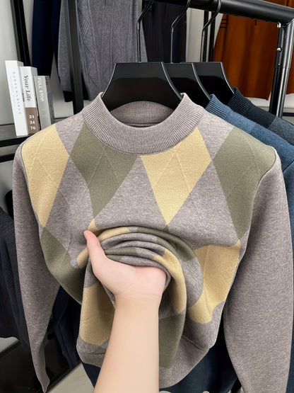 The New Autumn And Winter Collection Features a Men'S Long-Sleeve Knitted Pullover with a Zipper Design And Ribbed Round Neck. This Casual And Stylish Sweater Is Versatile for Daily Wear in The Fall And Winter, Suitable for L