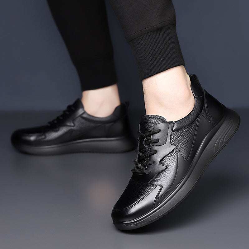 Men's Winter Sneakers, Warm Casual Shoes, Wavy Stitching Design with Comfortable Soft Sole, Casual Sneakers for Street Fashion and Friend Gatherings