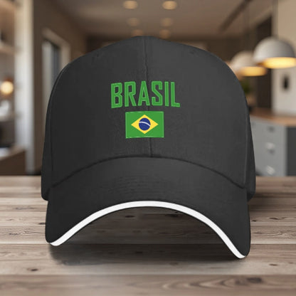 Lightweight Adjustable Brazil Flag Baseball Cap for Men & Women