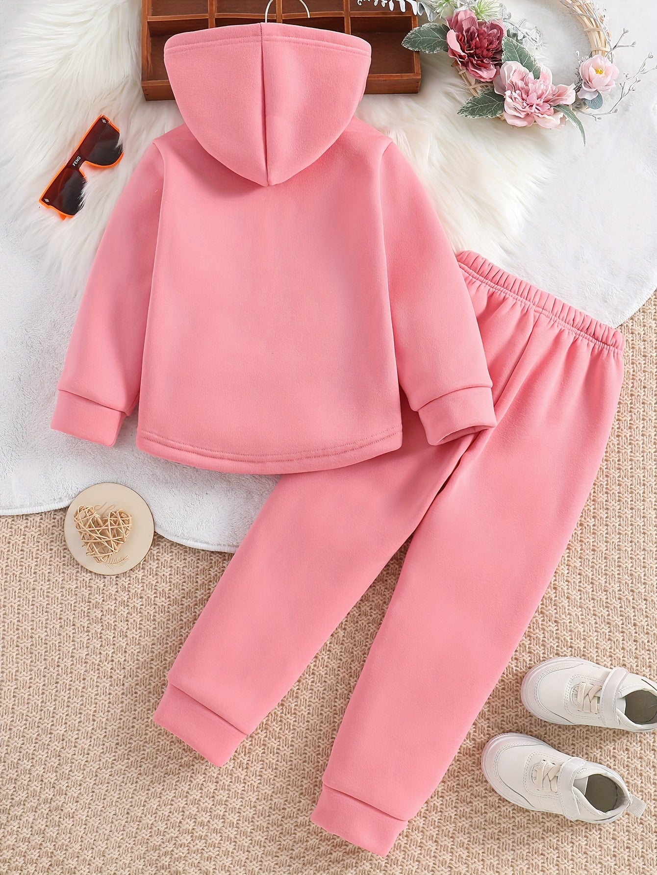 Girls' 2-piece Sets, Button Front Hooded Jacket + Jogger Pants, Autumn Clothes Party Outdoor Sports Outdoor
