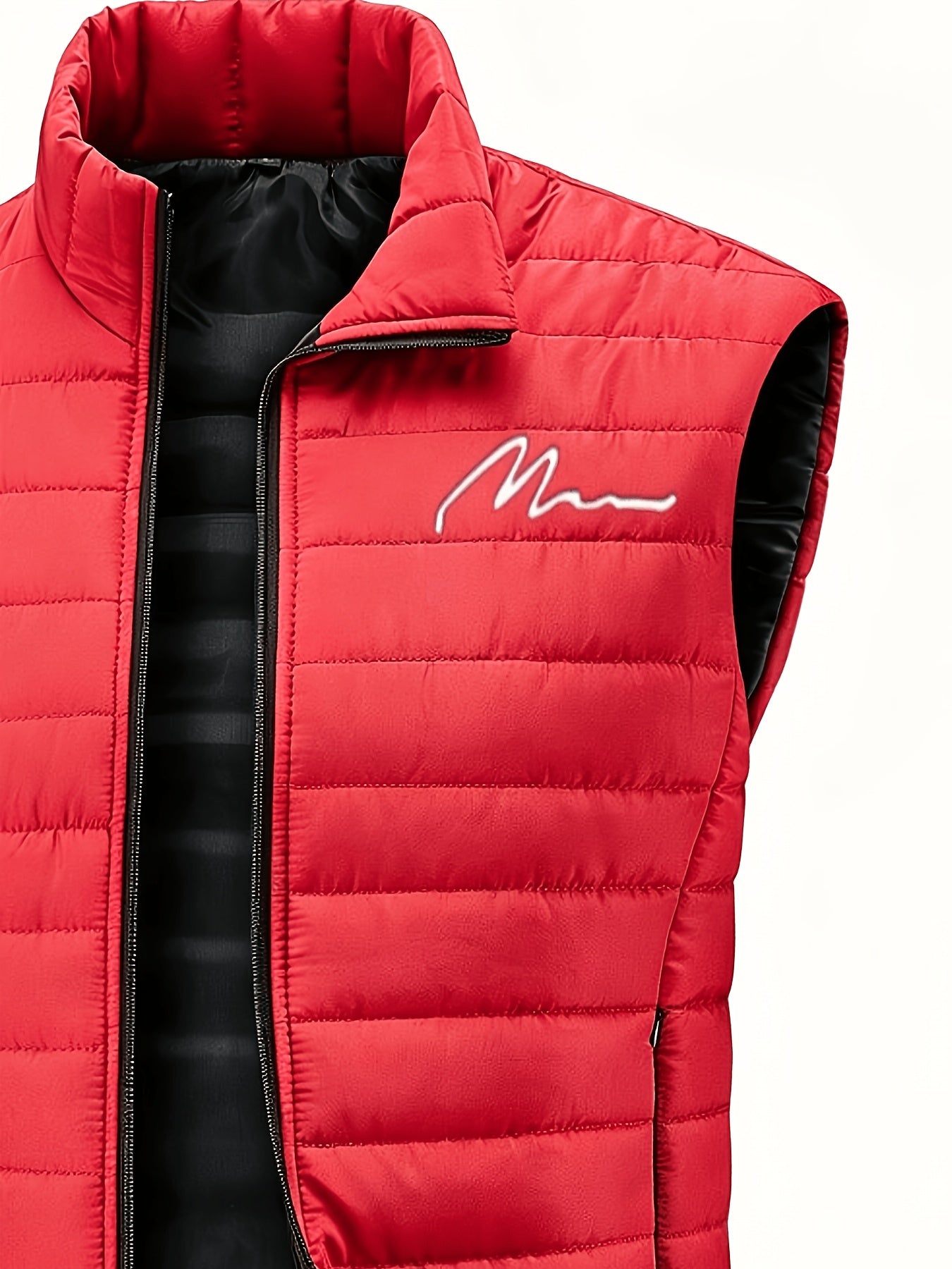 Men's Sleeveless Casual Polyester Vest - Lightweight & Warm