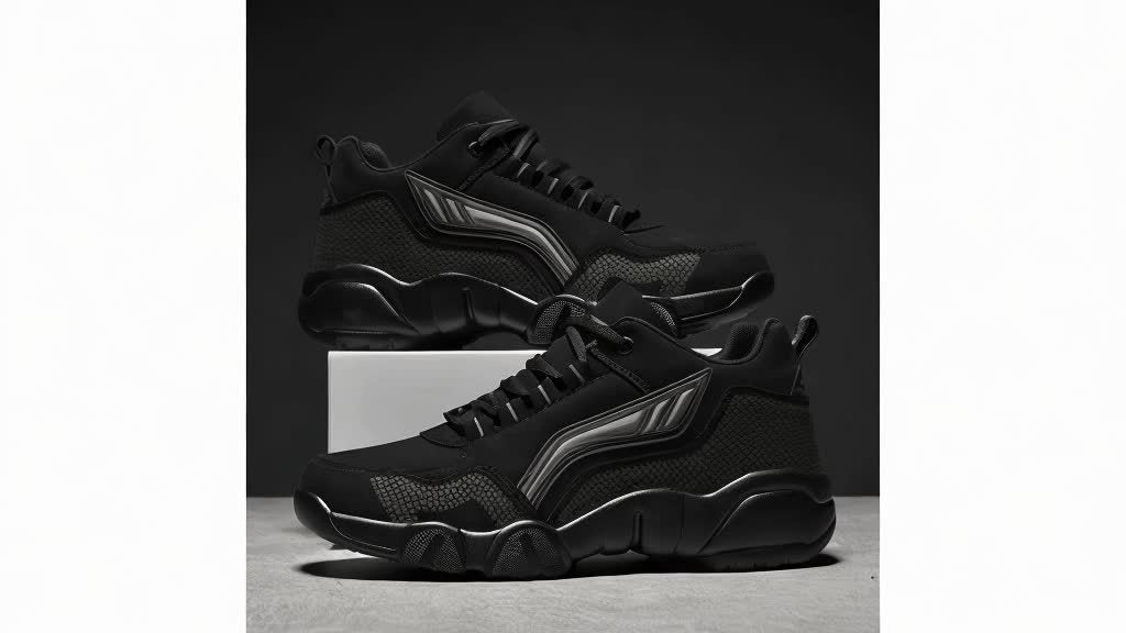 Men's Casual Sporty Sneakers - High Quality PU Upper, Non-Slip Rubber Sole with Cushioned Comfort  Inner Arch Support, Low-Top Lace-Up Design for All-Day Wear (Black/White) - Spring/Fall/Winter Seasonal Versatility, Comforta