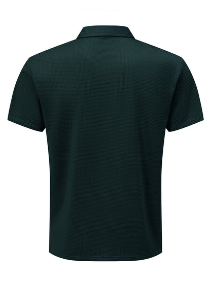 G884-DIOS Men's Short Sleeve Casual Summer Printed T-Shirt - Fashionable and Versatile Top, Geometric Design, Lightweight Golf Shirt - ayq