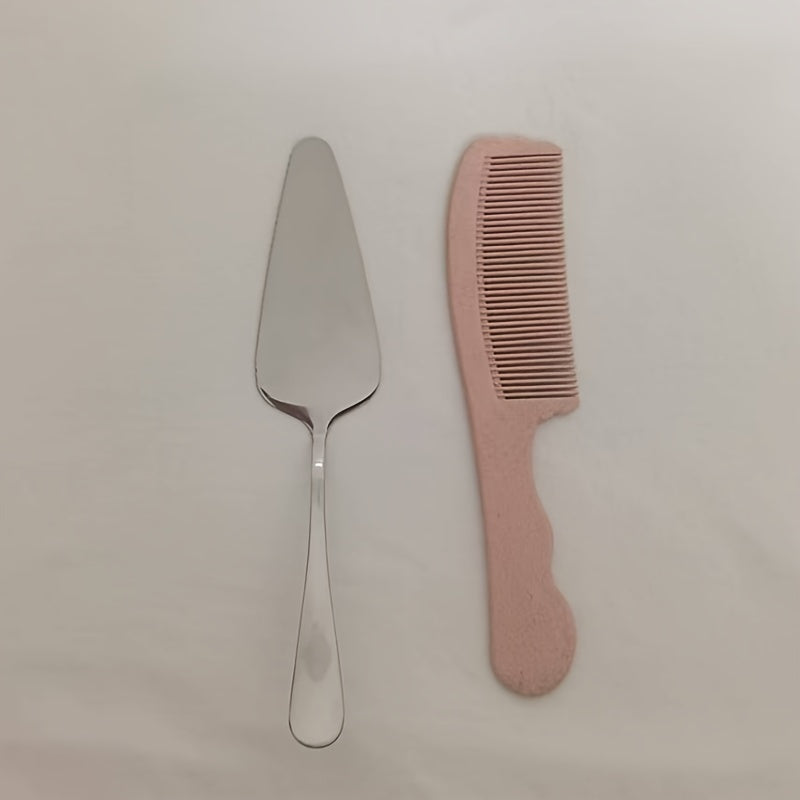 1pc Stainless Steel Cake & Pizza Server - Triangle Shovel for Desserts, Baking, Tiramisu Slicing, Durable Kitchen Tool, Non-Electric, Food Supply Equipment, Ideal for Home Baking / Professional Chefs / Culinary Enthusiasts