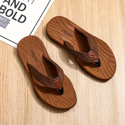 Men's Casual Summer Beach Sandals with Fabric Upper