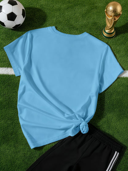 2026 World Cup Girls' Casual Polyester T-Shirt with FIFA Print