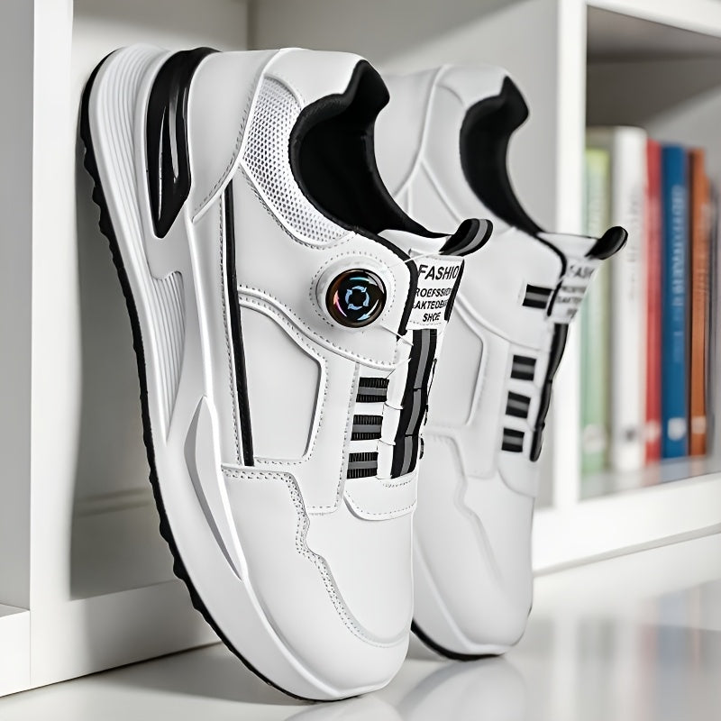 [sneakers] Men'S Large Size Running Shoes | Casual Sports Footwear, Cross-Training, Low-Top, Faux, Lace-Up, All-Season, Solid Color