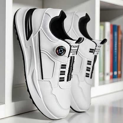 [sneakers] Men'S Large Size Running Shoes | Casual Sports Footwear, Cross-Training, Low-Top, Faux, Lace-Up, All-Season, Solid Color