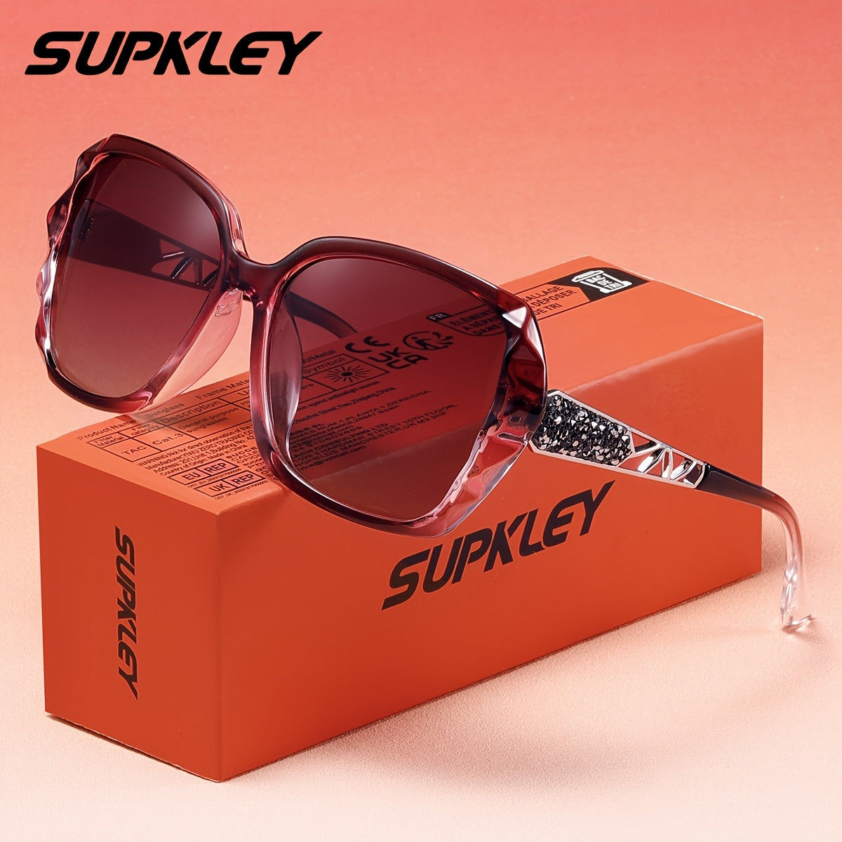 Elegant Women’s Butterfly Polarized Sunglasses UV400 PC Frame