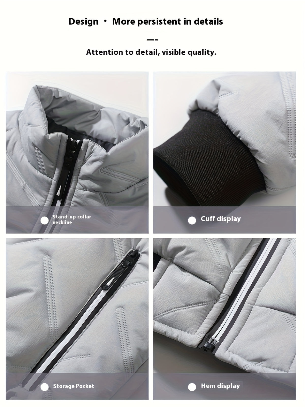 Men's Warm Stand Collar Jacket for Autumn and Winter