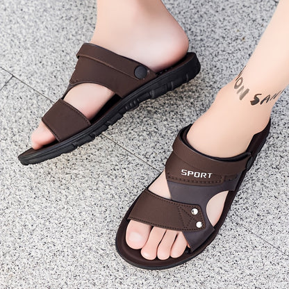 Men's Large Slip-On Outdoor Sandals with Non-Slip Soft EVA Sole