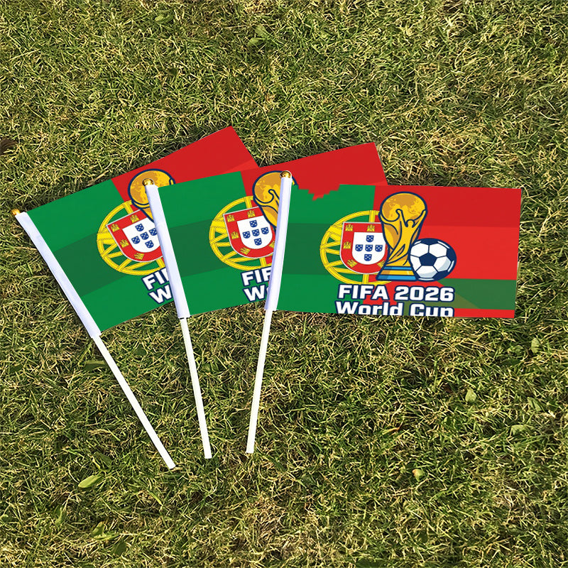 2026 World Cup Fan Cheer Handheld Banner with Portuguese Flag