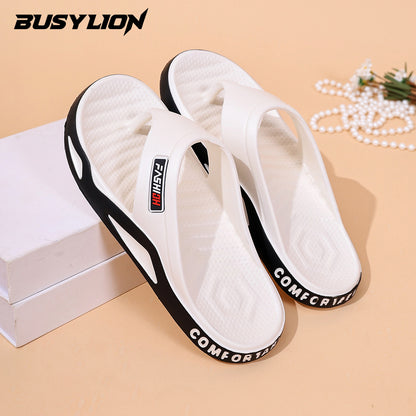 Men's Lightweight Fashion Sandals with Letter Print - Open Toe