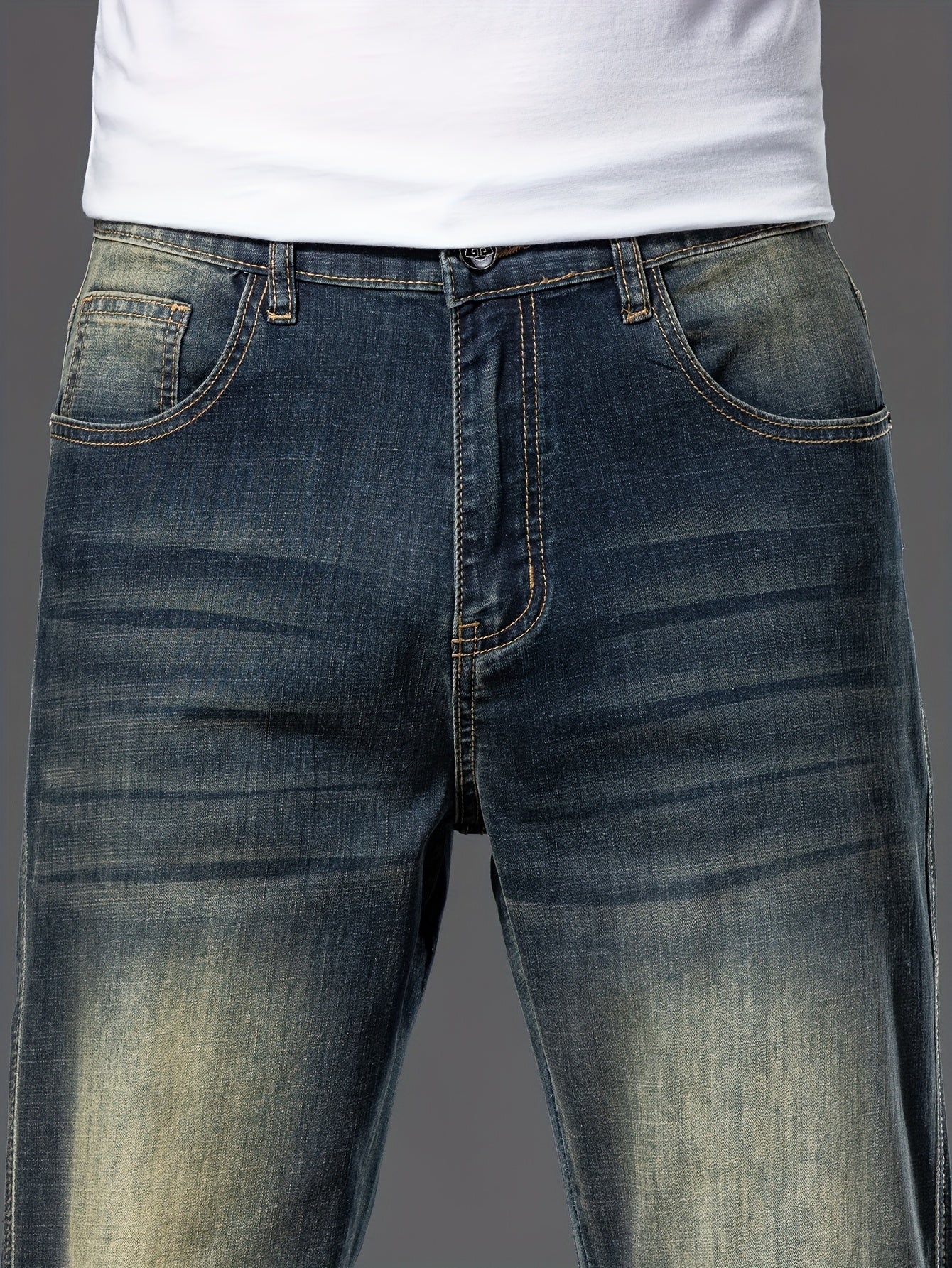 Geng Yuanshi High-End Summer Men's Jeans New Trend Fashion Straight-Leg Light Business Stretch Denim Pants