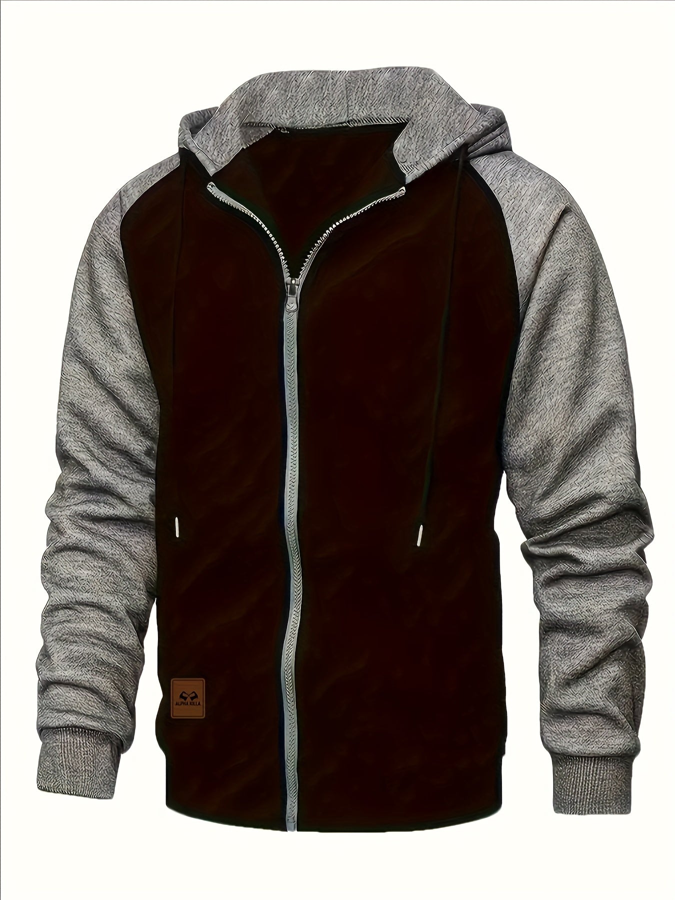 New Men's Colorful Loose Casual Sports Jacket, Zipper Hoodie for Outdoor Use, Simple Autumn Top