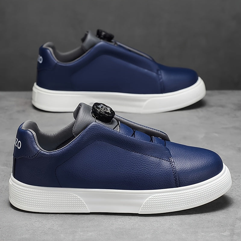 Men's Casual Skate Shoes with Durable PU Upper & PVC Sole