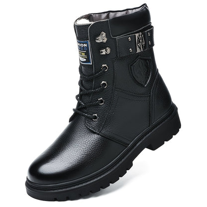Men's Fleece-Lined High-Top Winter Boots Warm Outdoor Shoes