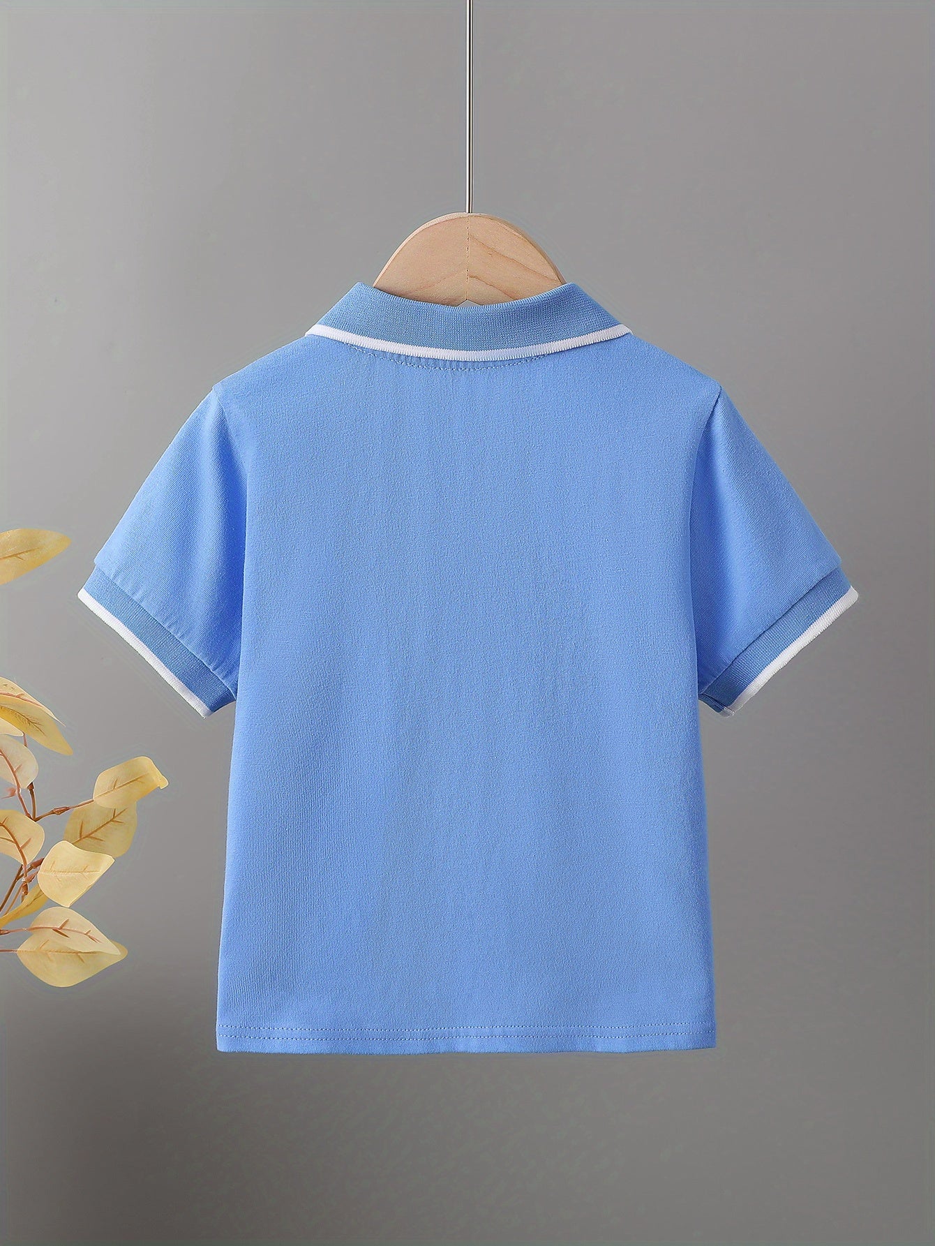 Children's Summer Cotton Polo Shirt with Geometric Print