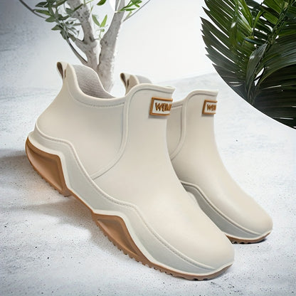 Men's Waterproof Non-Slip PVC Rain Boots for Outdoor Work