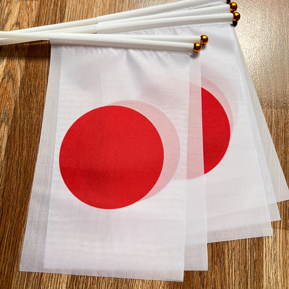 Japanese Handheld Flags 14x21cm Polyester Multipack of 5