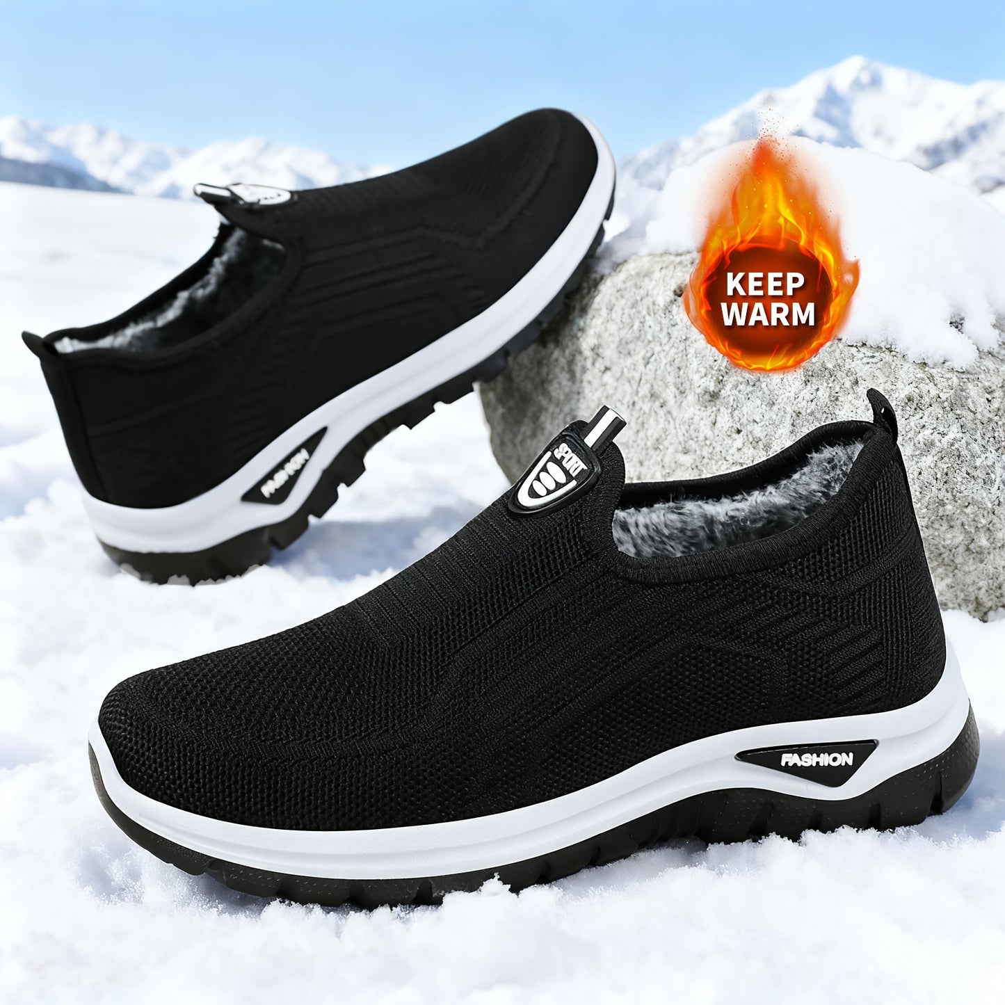 Women's Plus Size Fleece-Lined Warm Boots, Versatile Thickened Soft Sole Simple Boots