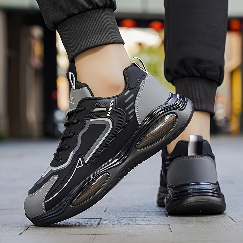 Men's All-Season Casual Outdoor Sneakers with Lace-Up Design