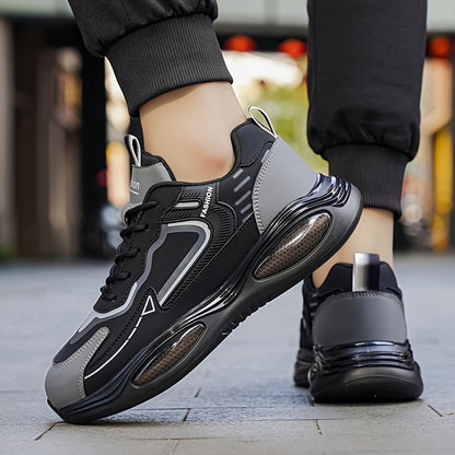 Men's All-Season Casual Outdoor Sneakers with Lace-Up Design