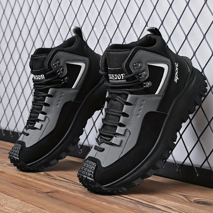 Men's Outdoor Hiking Boots - Breathable PU Upper, Thick Sole, Excellent Traction, Ideal for Mountain Climbing and Trekking | Military Boots | Camping Gear