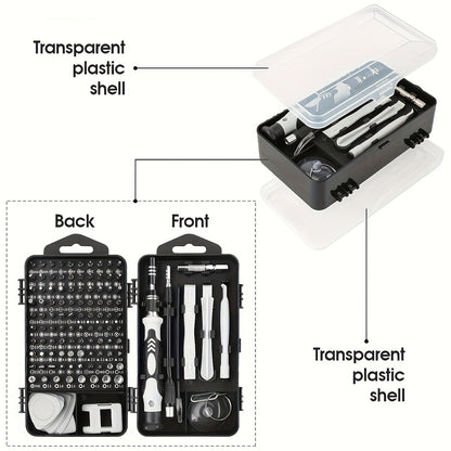 115-In-1 Upgraded Screwdriver Set with Strong Magnet, High Hardness, And Multifunctional Disassembly Tools Including Special-Shaped Drill Bits.