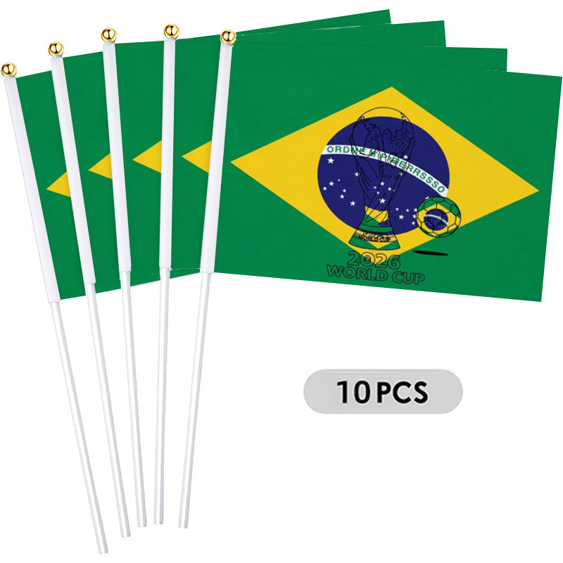 FIFA 2026 World Cup Handheld Fan Flag with Jules Rimet Trophy