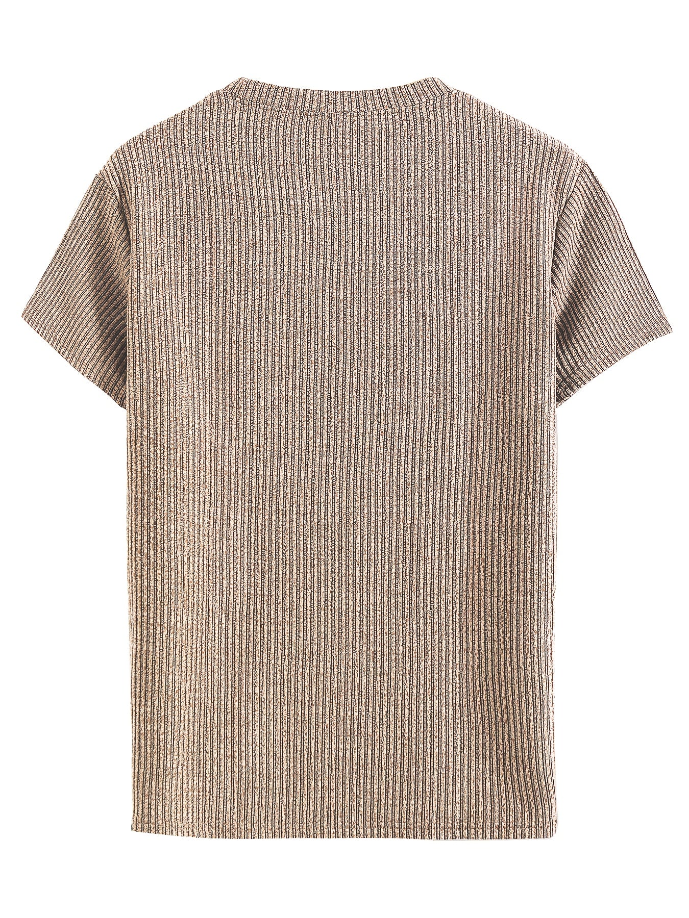 Men'S Short-Sleeve Round-Neck Knitted Jacquard T-Shirt, Stylish And Comfortable for All Seasons, High-Quality Top - ayq