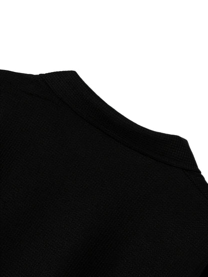 Men's Spring/Fall Sporty Lapel Waffle Knit Zip Jacket