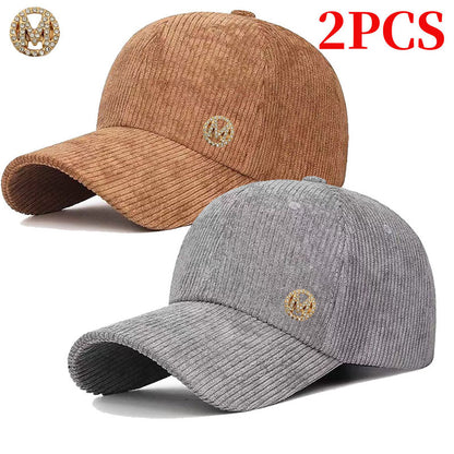 Unisex Adjustable Corduroy Baseball Cap - Lightweight, Retro Style