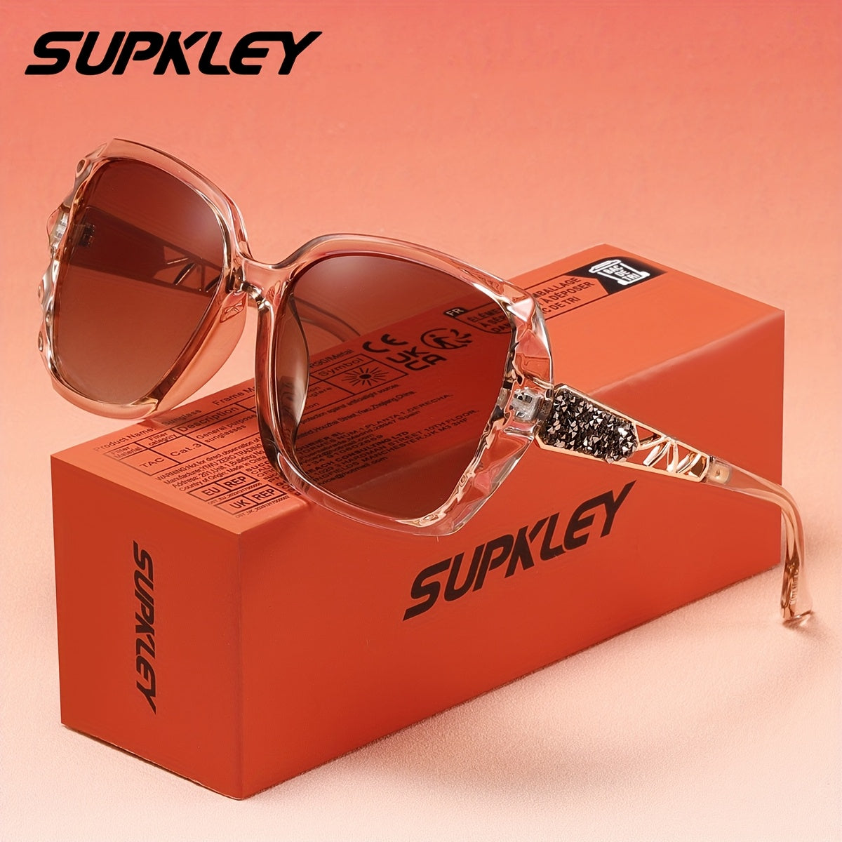Elegant Women’s Butterfly Polarized Sunglasses UV400 PC Frame