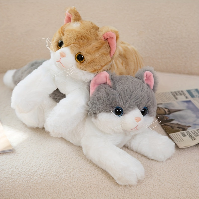 50Cm/19.68In Adorable Plush Toy of a Cat, Perfect for Family Companionship, Soft Stuffed Animal Pillow, Imitation British Shorthair Cat, Ideal Gifts for Loved Ones