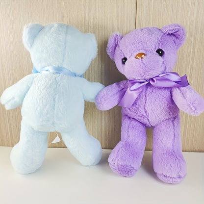 Pet Supplies Teddy Bear Style Design Pet Plush Dog Toy, Purple, Brown, Blue, White, Beige 5 Colors Available, Soft and Comfortable Plush Material, Filled Animal Plush Toys, Softly Filled Animals Hug Companion Toys, Suitable f