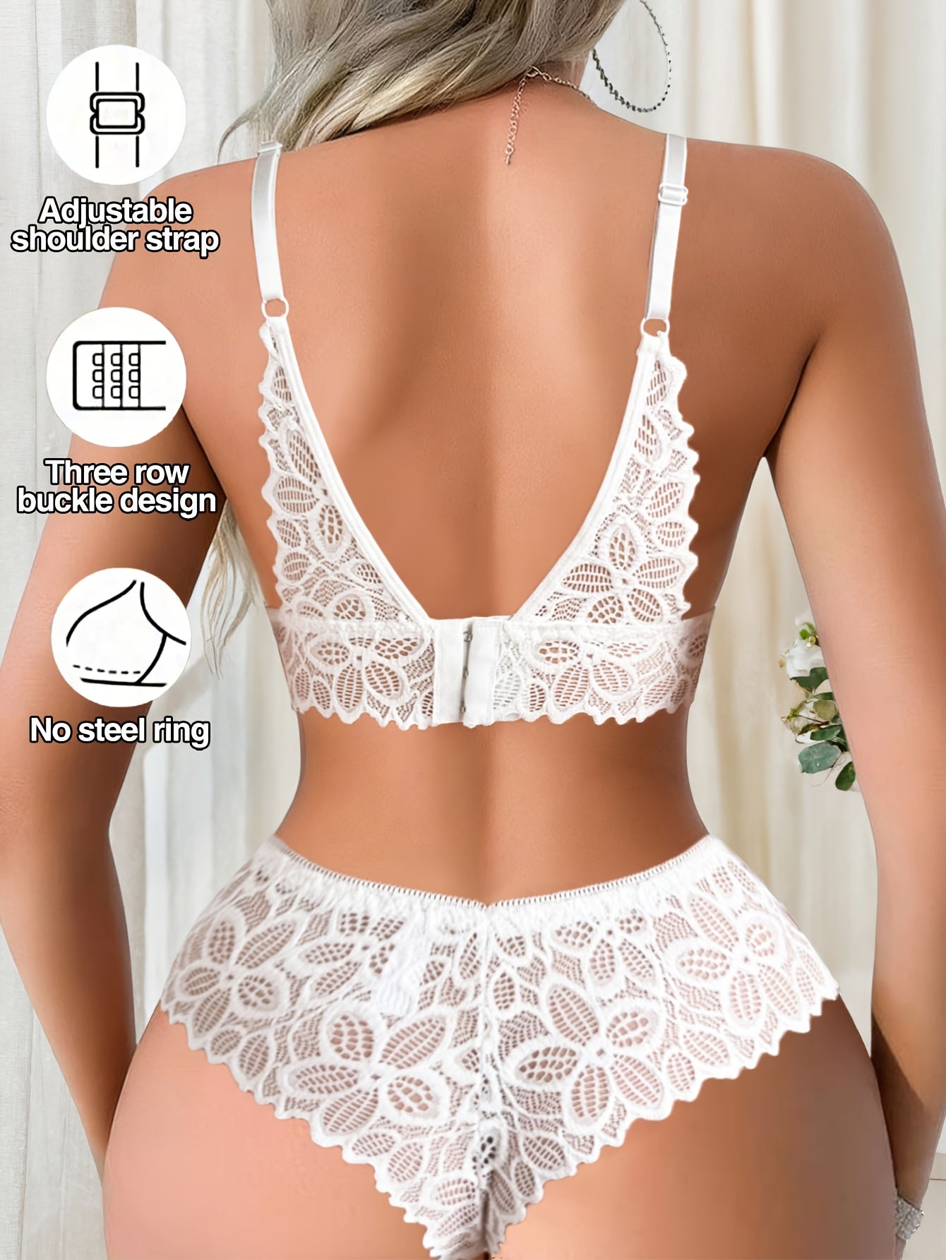 Sexy Lace Bra and Panties Set for Women, Comfortable & Breathable