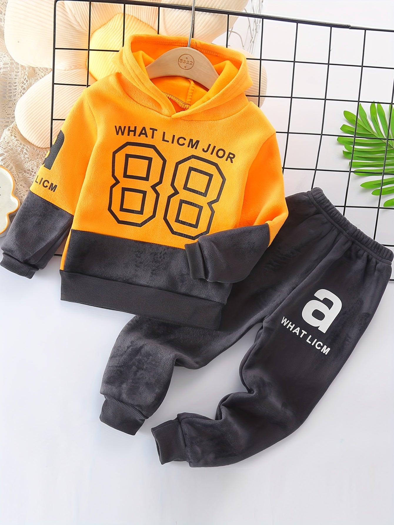 Kids Stylish Sports Outfits, Trendy Letters Print Long Sleeve Hoodie Pants Set, Baby Boy's Autumn And Winter Clothes, Outdoor Cloth