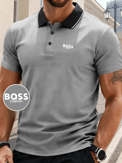 S8 Men'S Quick-Dry Polo Shirt | 4518 Stylish BQSS Design, Airy And Comfortable for Workouts, Casual Wear, And Trendy Lightweight And Sturdy Top with Short Sleeves And Button Features - ayq