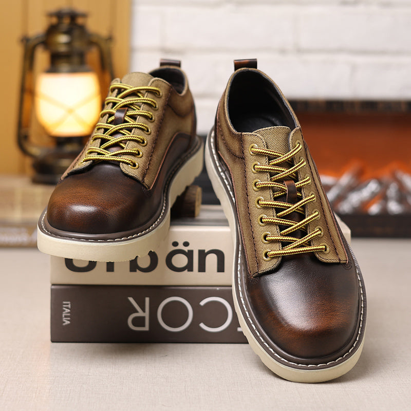 Men's Retro Lace-Up Dress Shoes Wide Fit for Casual & Business
