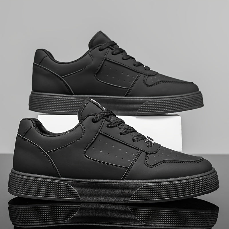 1 Pair of Men's Outdoor Sports Shoes, Lace-up Fitness Skateboarding Shoes, Athletic Casual Shoes, Walking Shoes, Easy to Wear for Large Sizes, Comfortable Soft Sole - ayq