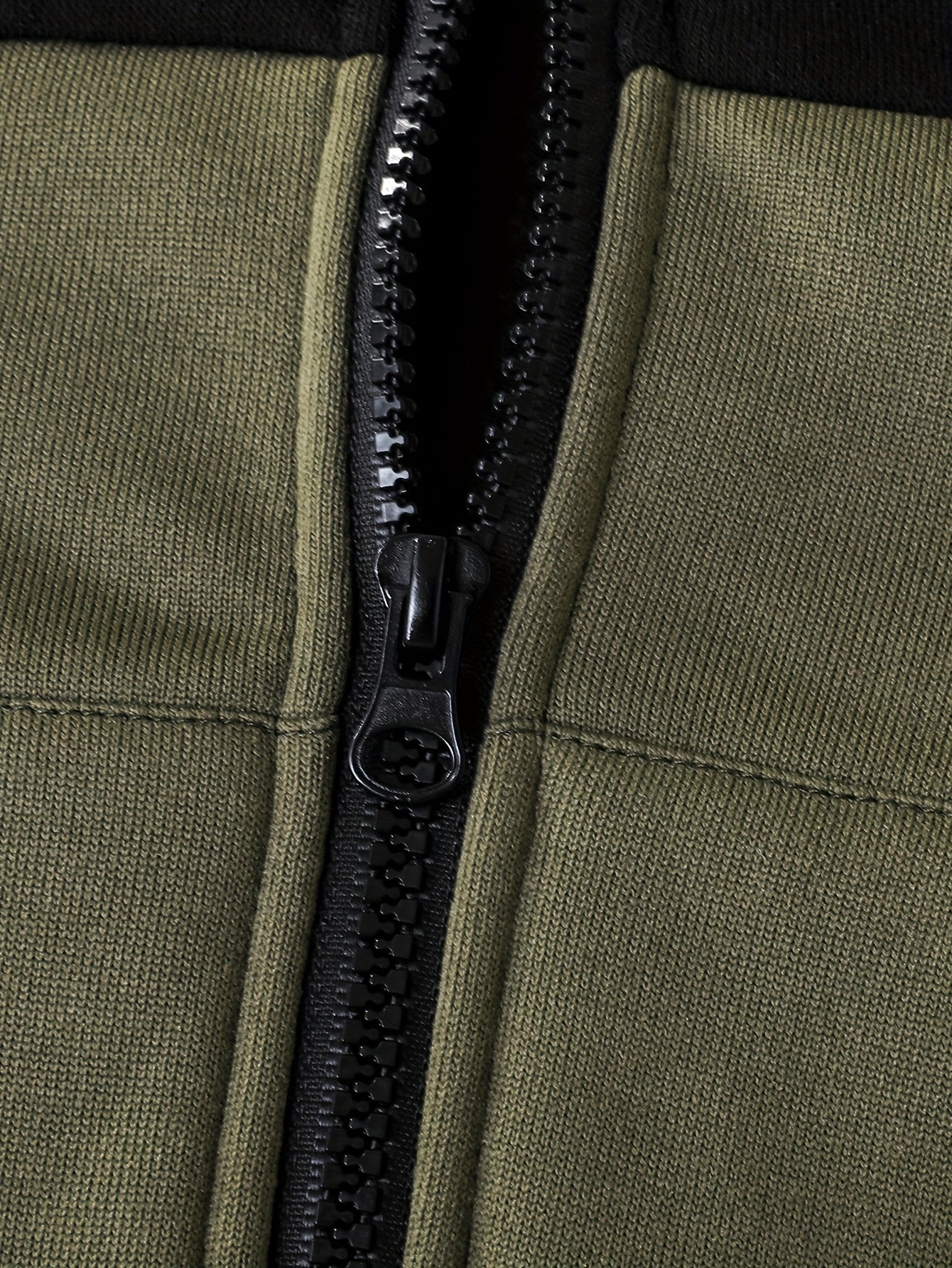 2pcs Boys' Autumn/Winter Fleece-Lined Hooded Zip-Up Jacket and Pants Set with Bird Print, Simple Color Block Design with Pockets, Fashionable Sporty Outfit for Outdoor Activities and Daily Wear, 100% Polyester Knit Stretch Fa