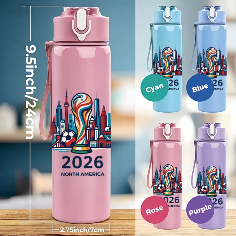 FIFA World Cup Water Bottle 750ml Portable Leak-Proof Cup
