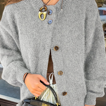 Women'S Vintage Sweater Coat - Soft Long Sleeve Cardigan with Button Front, Chic Office to Party Outerwear, Elegant Casual Outfits, Machine Washable Fall Winter Spring Jacket for Everyday &, Cute Sweaters