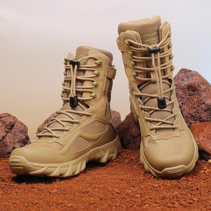 Men's All-Season Tactical Short Boots, Breathable & Comfortable