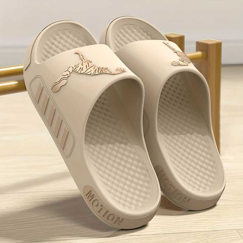 Men'S EVA Slippers for Indoor Bathing at Home, Featuring Soft, Non-Slip Soles. Stylish And Sporty for Summer Beach Outings, These Ultra-Comfortable EVA Slides Are Quick-Drying, Easy to Clean, And Suitable for All Seasons. Per - ayq